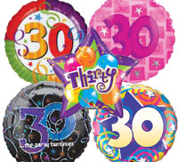 30th Birthday Foil Balloons