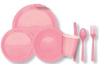 Pretty Pink Plastic Tableware