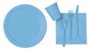 Powder Blue Paper Tableware