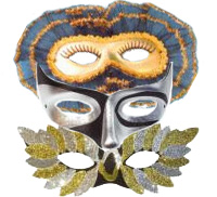 Black, White, Silver and Gold Eye Masks