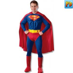 Superman Muscle Chest Fancy Dress Costume