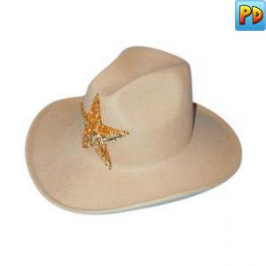 Wool Felt Cowgirl Madonna Hat, Beige