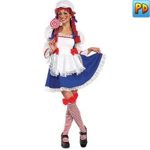 Rag Doll Girl Fancy Dress Costume