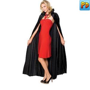 Long Crushed Velvet Cape