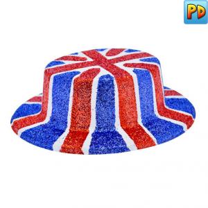 Glitter Union Jack Boater Hat