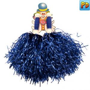 Tinsel Pom Poms, Blue
