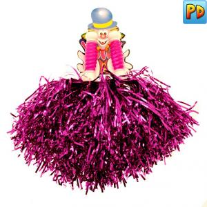 Tinsel Pom Poms, Pink
