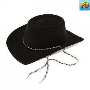 Flock Cowboy Hat, Black