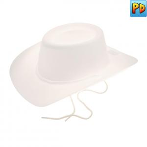Flock Cowboy Hat, White