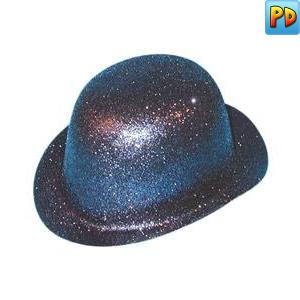 Glitter Bowler Hat, Black