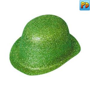 Glitter Bowler Hat, Green