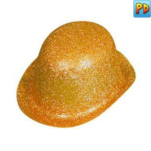 Glitter Bowler Hat, Gold