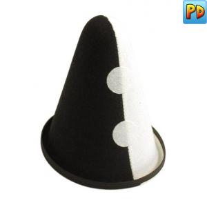 Spitz Clown Hat, Black/White