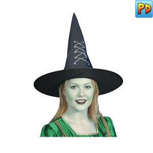 Witch Hat with Lace Up Design