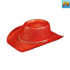 Glitter Cowboy Hat, Red
