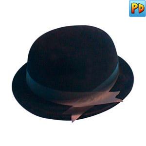Plastic Flock Bowler Hat