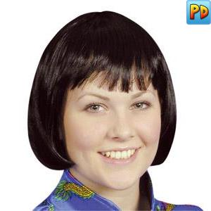 China Doll Wig, Black