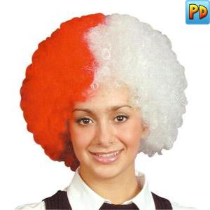 Sports Fan Wig, Red and White