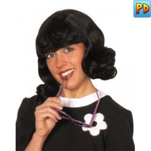 60's Flick Up Wig, Black