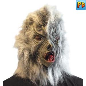 Grey Werewolf Mask with Hair