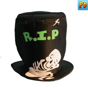 Black R.I.P Top Hat