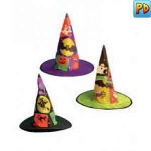 Witch Hat with Printed Design