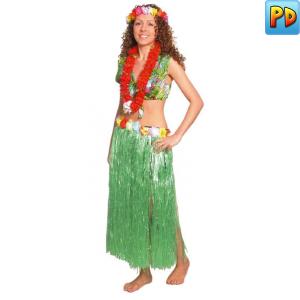 Flowered Hula Skirt, Green