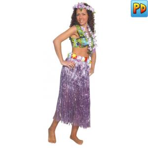 Hawaiian Grass Hula Skirt, Purple