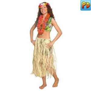 Natural Raffia Hawaiian Hula Skirt