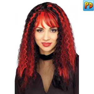 Sinister Crimped Wig, Red