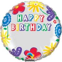 Just Write Birthday Flowers Foil Balloon