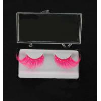 Pink Feather Eyelashes with Stones