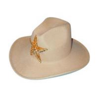 Wool Felt Cowgirl Madonna Hat, Beige