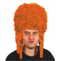 Dame Wig With Ribbon, Orange