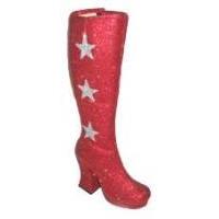 Jean Stars Boots, Red/Silver