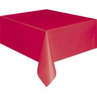 Plastic Tablecover, Ruby Red