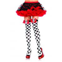 Leg Avenue Tea Party Checkboard Thigh Highs
