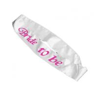 Flashing Bride To Be Sash, White