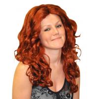 Auburn Long Curly Wig