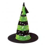 Striped Witch Hat, Black/Green