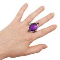 Gothic Stone Ring, Purple