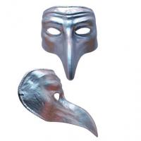 Venetian Long Nose Eyemask, Silver