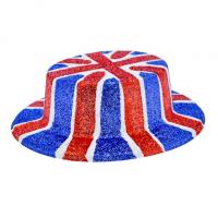 Glitter Union Jack Boater Hat