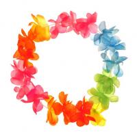 Neon Hawaiian Headband, Multicolour