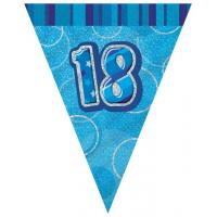 Age 18 Blue Pennant Banner