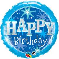 Birthday Blue Sparkle Foil Balloon