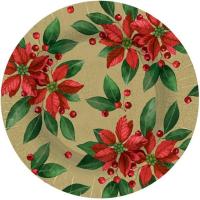 Classic Poinsettia Plates