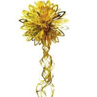 Hanging Foil Rosette With Swirls Decoration