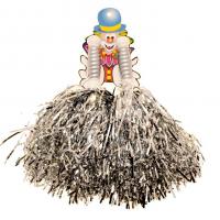 Tinsel Pom Poms, Silver