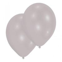 Metallic Silver Latex Balloons